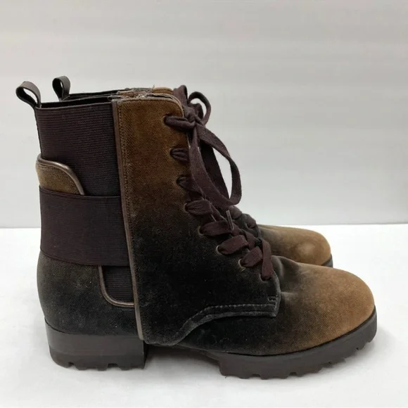 Donald J. Pliner “Esa” Brown Lace Up Combat Boots, Size: 7 - Picture 1 of 11